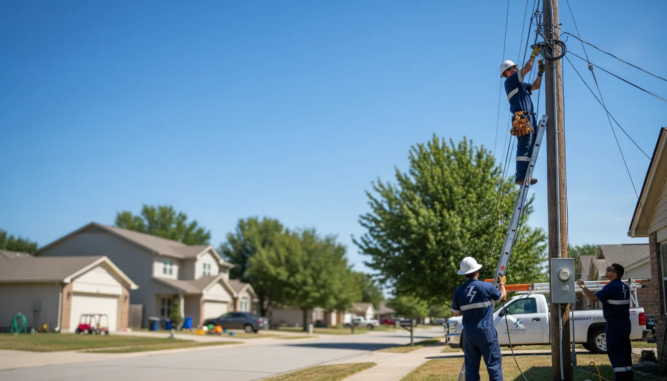 Residential electrician providing installation services in Richville, MN